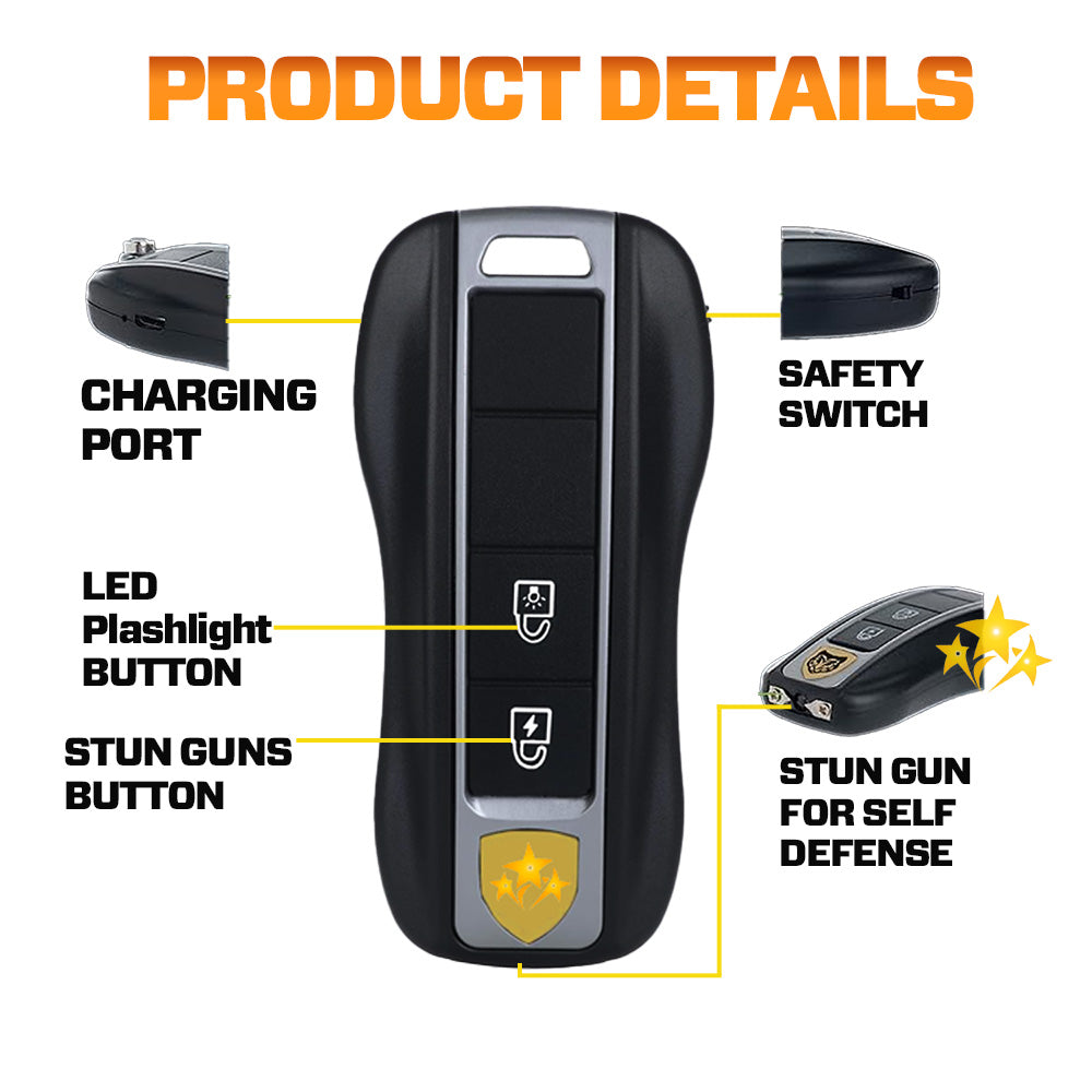 70% OFF ️Hi-Tech Stun Flashlight Car KeyStop Attacks Before They Happen
